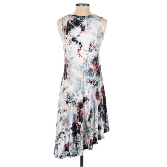 Heyne Bogut Shift Dress Womens XS Gray Asymmetrical Long Sleeve Lagenlook - Picture 3 of 9